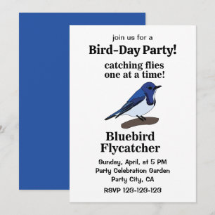 Invitation Bluebird On Branch Fête d'anniversaire drôle