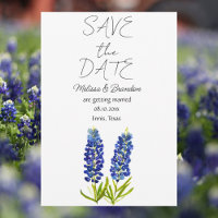 Bluebonnets Blue Floral Texas Rustic Mariage