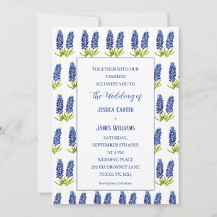 Invitation Bluebonnets Texas Aquarelle Mariage Floral