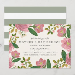 Invitation Blush Bouquet Fête des mères Brunch