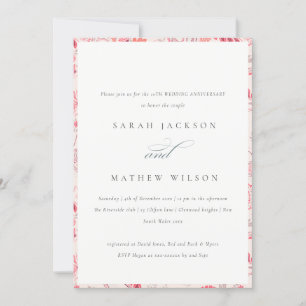 Invitation Blush Chic Typographie Paisley Anniversaire Toute 