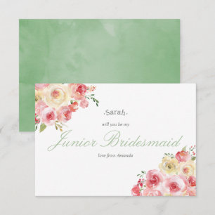 Invitation Blush et Sage Mariage Soyez ma servante d'éducatio