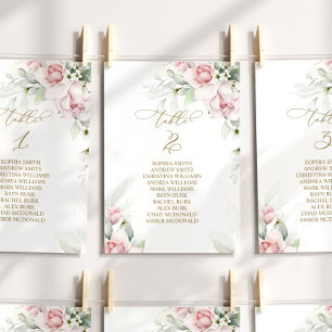 Invitation Blush & Eucalyptus Tableau Numéro 2 Tableau de siè