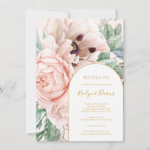 Invitation Blush Floral Garden Pastel Nous Faisons Encore Vow