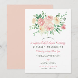 Invitation Blush Floral Greenery douche nuptiale 4196