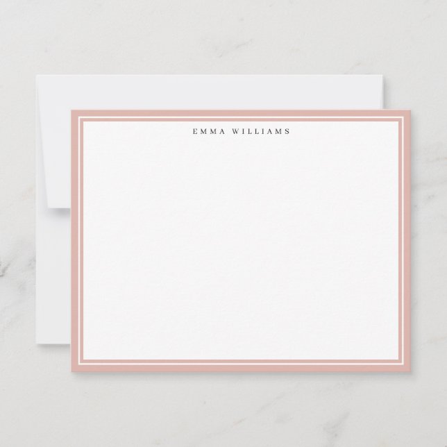 Invitation Blush Frame Note Card (Devant)