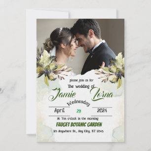 Invitation Blush Garden Romance : Elegant Wedding Invitation"