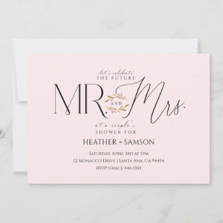 Invitation Blush "Mr. + Mrs." Engagement Shower