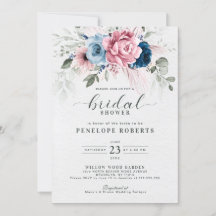 Blush Navy Fête des mariées bleu moelleux Pastel r