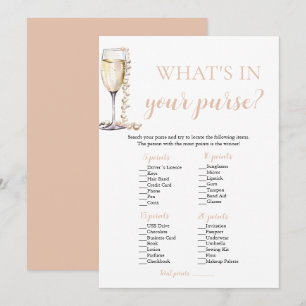 Invitation Blush Pearls & Prosecco Ce qui est dans votre jeu 