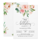 Blush Pink Floral 80e fête d'anniversaire