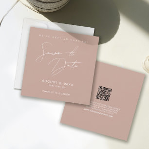 Invitation Blush Pink Modern Script Wedding Enregistrer la da