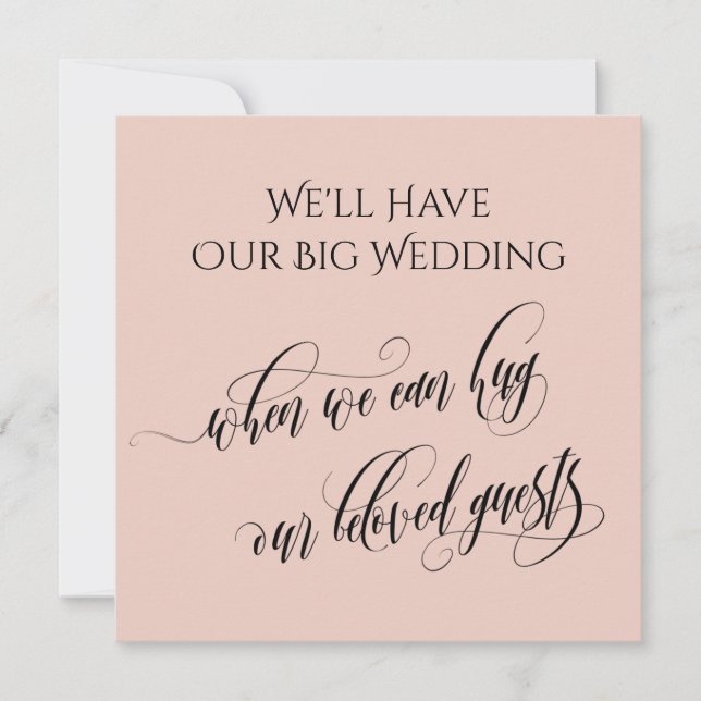 Invitation Blush Quand Nous Pouvons Vous Embrasser Mariage Re (Devant)