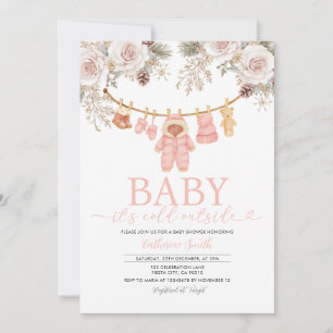 Invitation Blush Rose Hiver Linge de Maison Floral Neutre