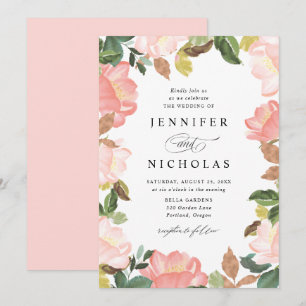 Invitation Blush Spring Floral Mariage