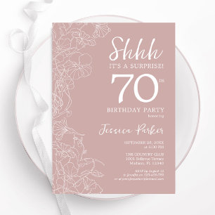 Invitation Blush Surprise 70e anniversaire