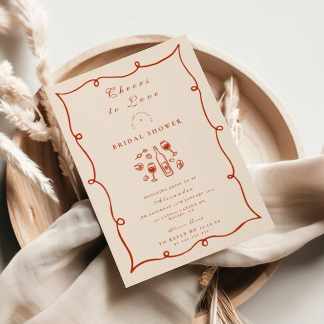 Invitation Blush Wine Citrus Bridal Shower (Créateur téléchargé)