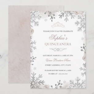 Invitation Blush Winter Merland Quinceanera