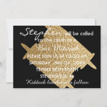 BM Bat Mitzvah Bar Mitzvah Gold Torah 5 x 7