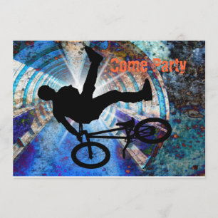 Invitation BMX dans un tunnel grunge