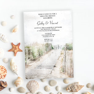 Invitation Boardwalk à la plage Mariage Douche