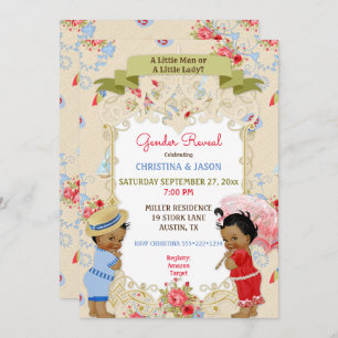 Invitation Boardwalk Victoriana Beach Summer Gender Revela