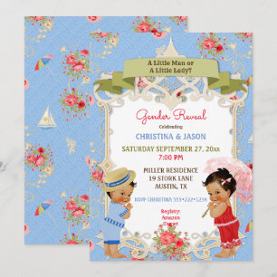 Invitation Boardwalk Victoriana Beach Summer Gender Revela