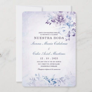 Invitation Boda Azul Claro y Lavanda