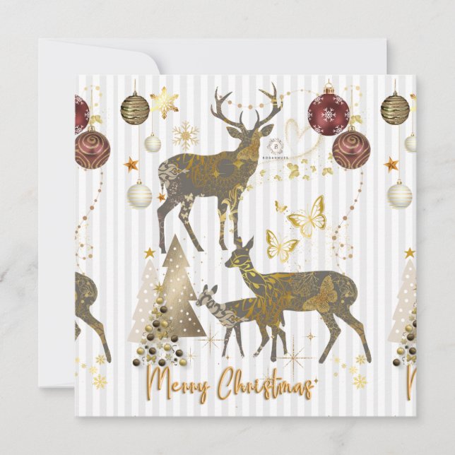 Invitation Boganhues Christmas Print Sticker (Devant)