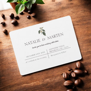 Invitation Bohême Elégance Simple Amateurs de café Mariage
