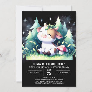 Invitation Bohème Enfants Vache Anniversaire
