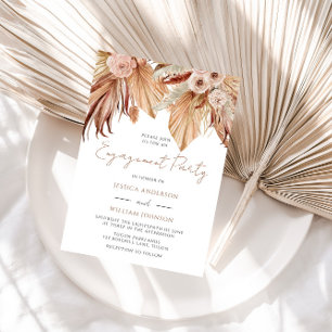 Invitation Bohème Floral Terracotta Partie d'engagement Boho