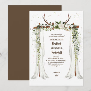 Invitation Bohème rustique Mariage Boho Canopy