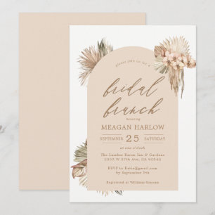 Invitation Bohème Séché Palm Feuille Bridal Brunch
