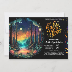 Invitation Boho Adventure Attend le Baby shower des bois