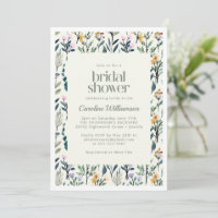 Boho Aesthétique Aquarelle Fleur sauvage Fête des 
