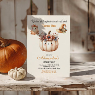 Invitation Boho Arc-en-ciel Éffrayant premier anniversaire