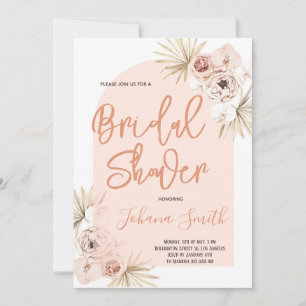 Invitation Boho Arch Moderne Floral Douche nuptiale Invitatio