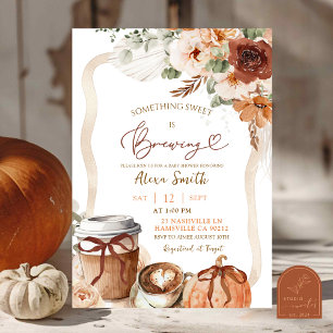 Invitation Boho Automne Coquette Citrouille Baby shower de ca