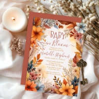 Boho Baby en Fleur Cadre Floral d'Automne Baby Sho