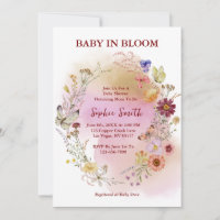 Boho Baby Fleur éclose Aquarelle Fleur sauvage