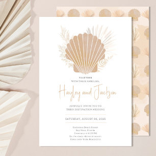 Invitation Boho Beach Shell Ocean Mariage