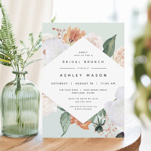 Invitation Boho Blooms   Brunch Fête des mariées florale mode