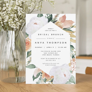 Invitation Boho Blooms   Brunch Fête des mariées florale mode