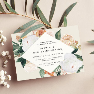 Invitation Boho Blooms Brunch ou déjeuner d'domestiques