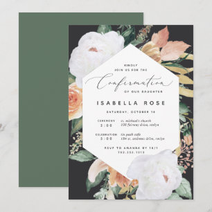 Invitation Boho Blooms   Confirmation florale moderne