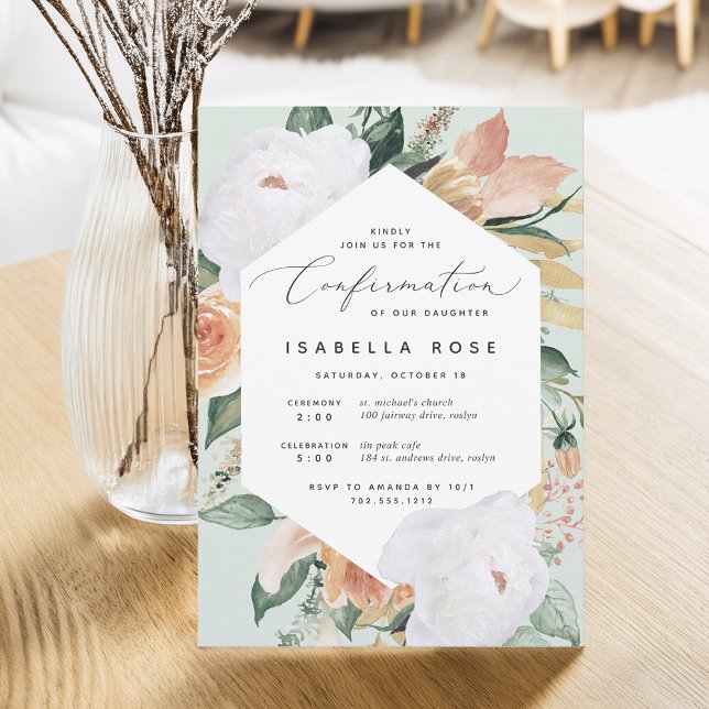 Invitation Boho Blooms | Confirmation florale moderne (Créateur téléchargé)