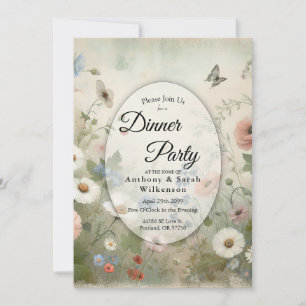 Invitation Boho Blooms et Vintage Blossoms Dîner Party