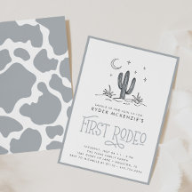 Boho Blue Modern Boys Premier Rodéo 1er Anniversai