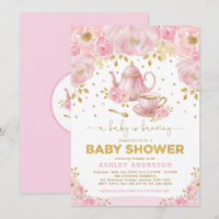 Boho Blush Gold Baby shower Tea Party